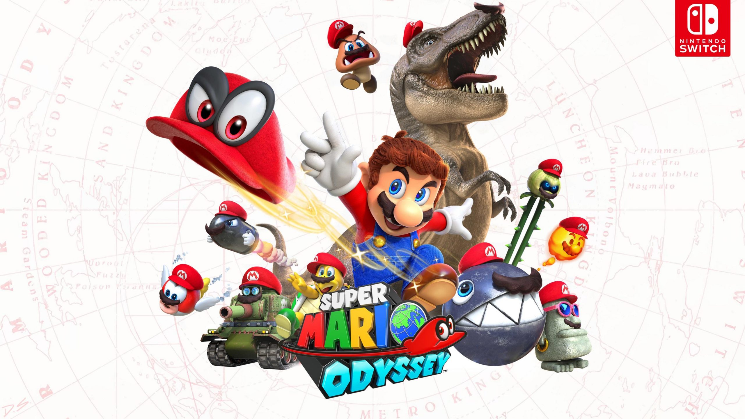Super Mario Odyssey Map - HD Wallpaper 