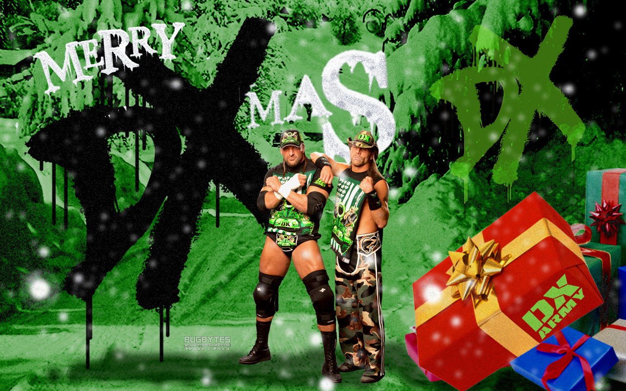 Triple H And Shawn Michaels - Merry Christmas Wwe Dx - 1280x800 Wallpaper -  