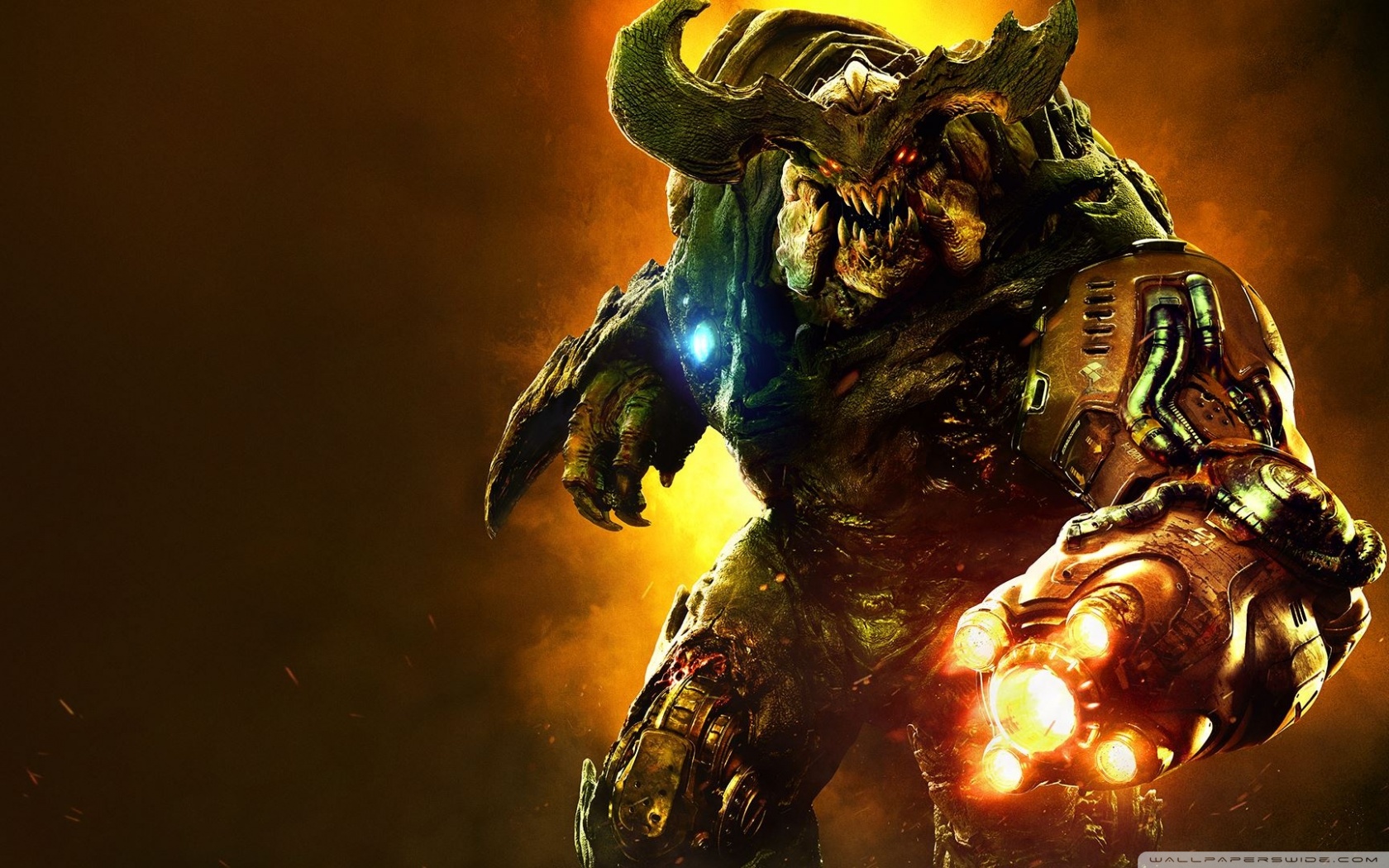 Doom 2016 Cyberdemon Art - HD Wallpaper 