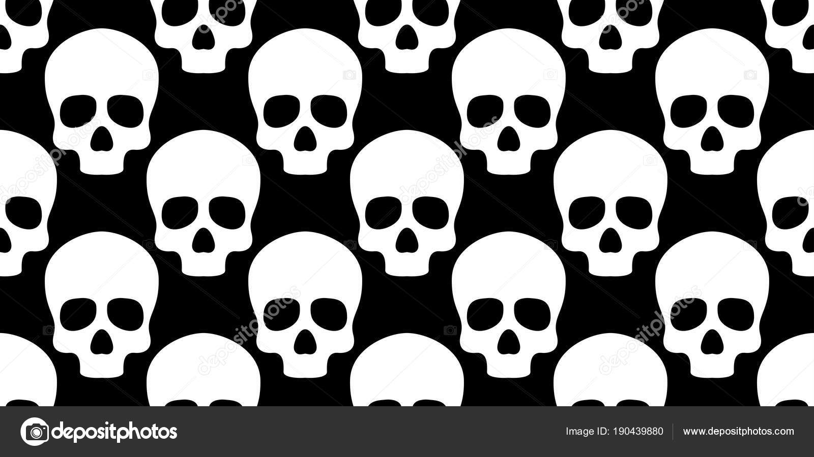 Gothic Skull Pattern - HD Wallpaper 