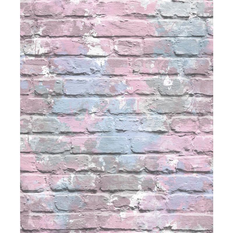 Pink And Blue Brick - HD Wallpaper 