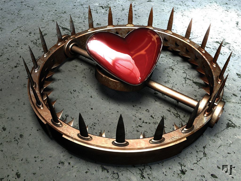 Hdq Creative Love Hurts Pictures - Heart Images Hd 3d Download Free - HD Wallpaper 
