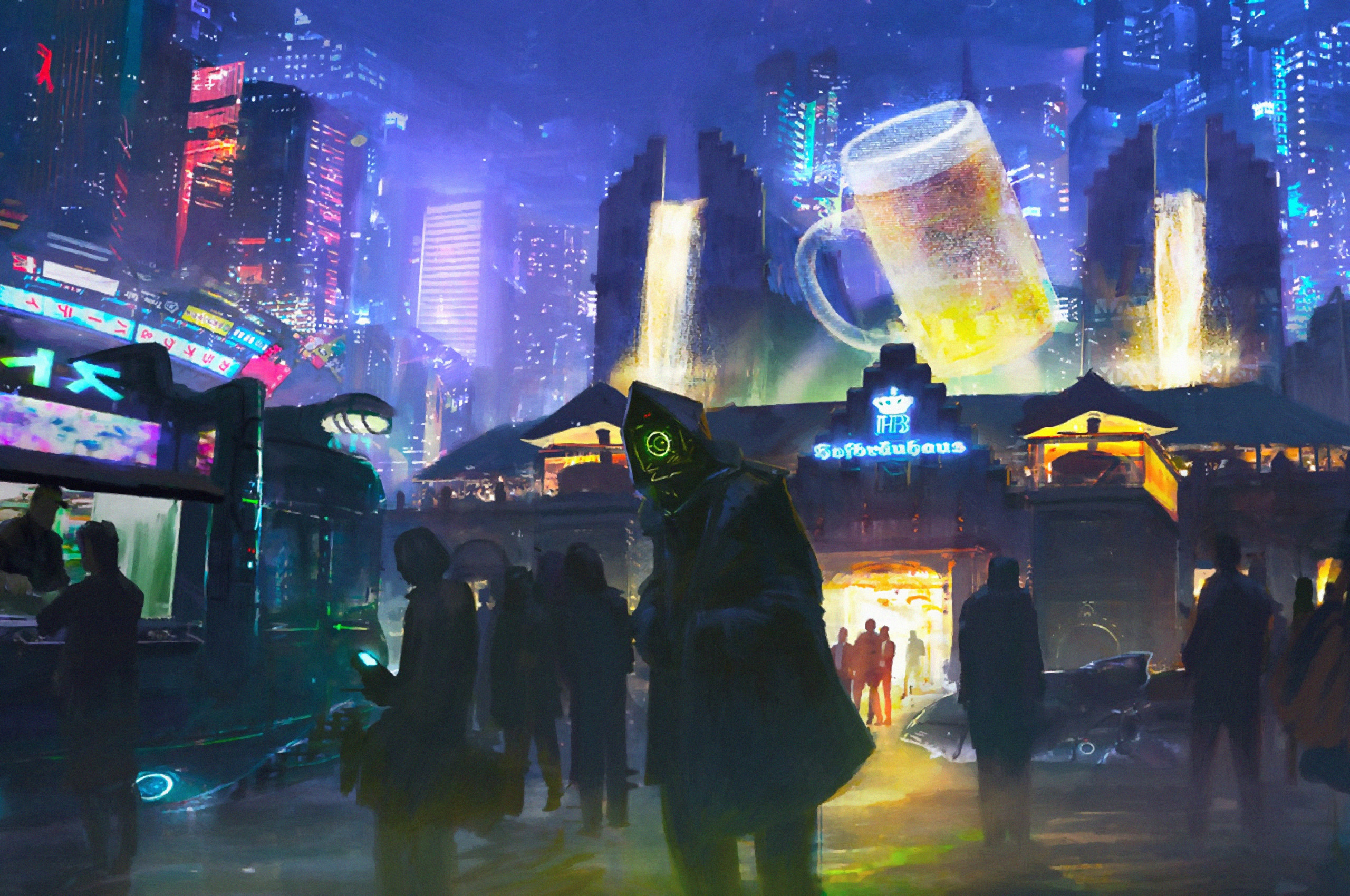 Cyberpunk City - HD Wallpaper 