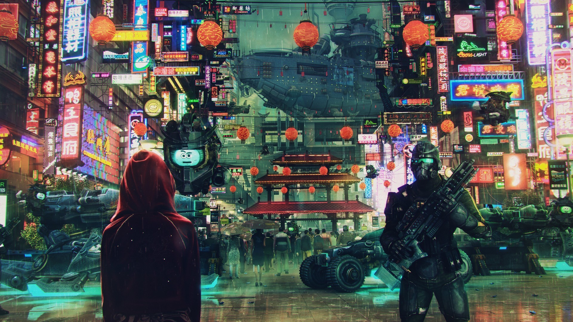 Cyberpunk City Wallpaper 80 Cyberpunk Wallpapers On - Cyberpunk 2560 X 1440 - HD Wallpaper 