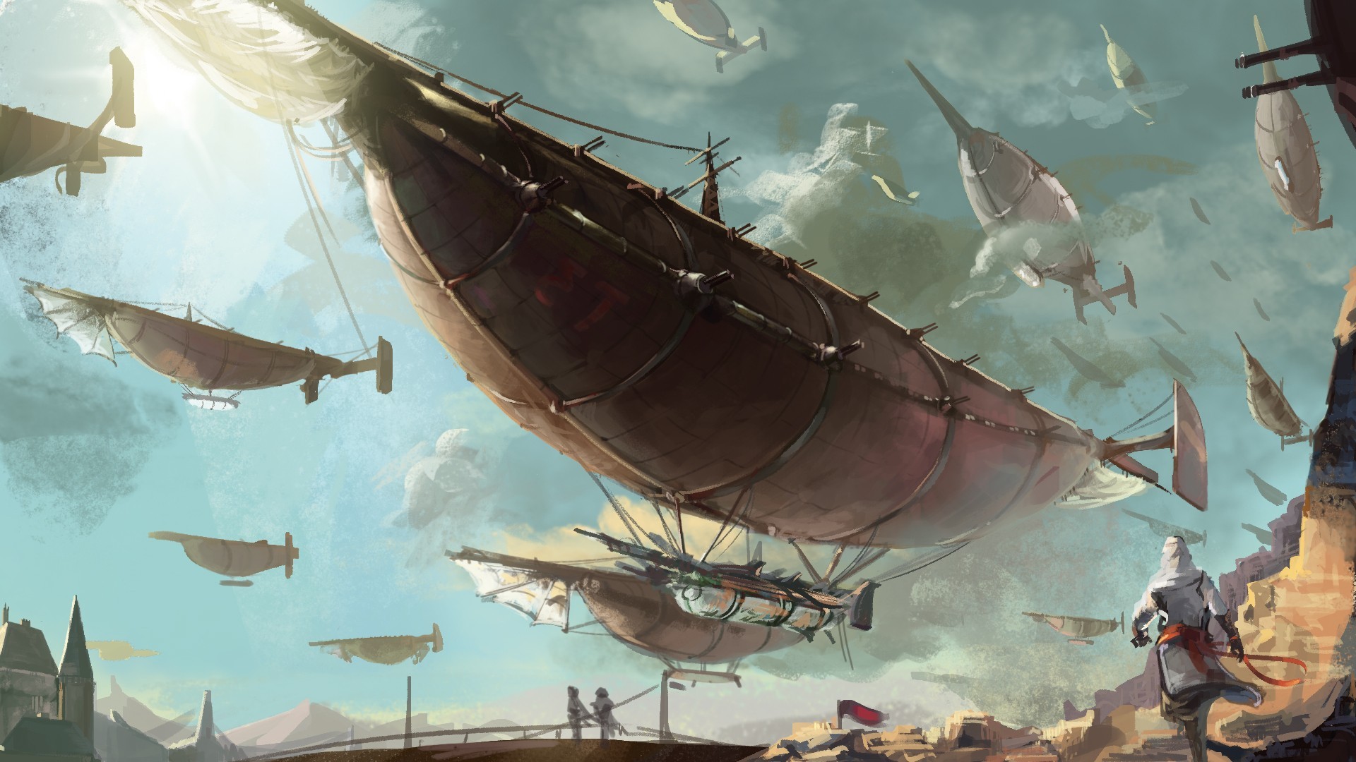 Steampunk Airship - HD Wallpaper 