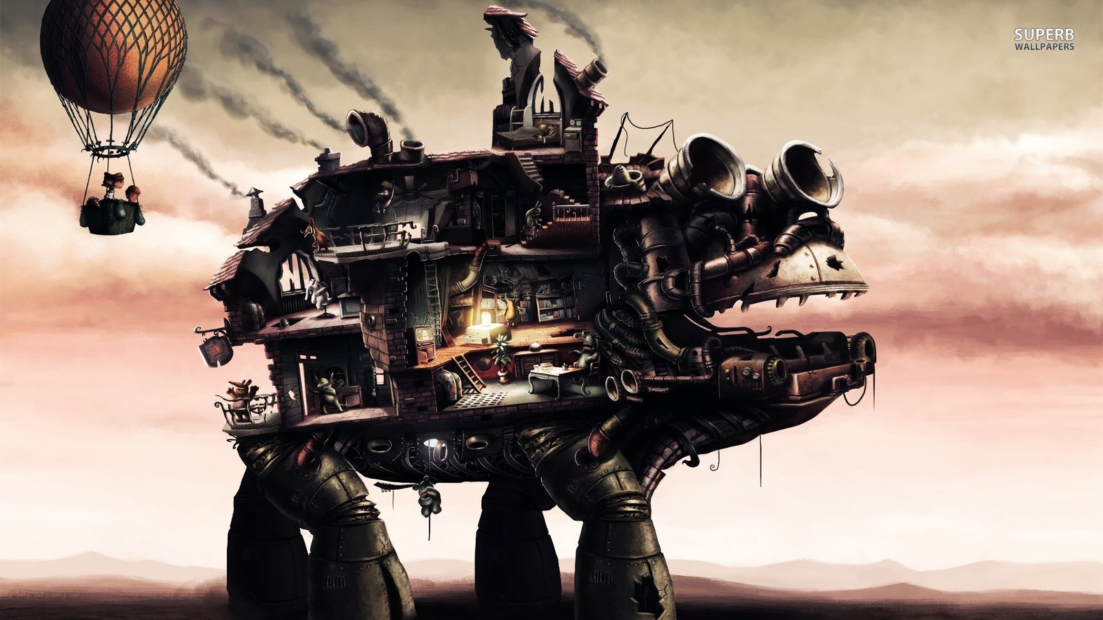 Steampunk - Fantasy Walking Giant Art - HD Wallpaper 