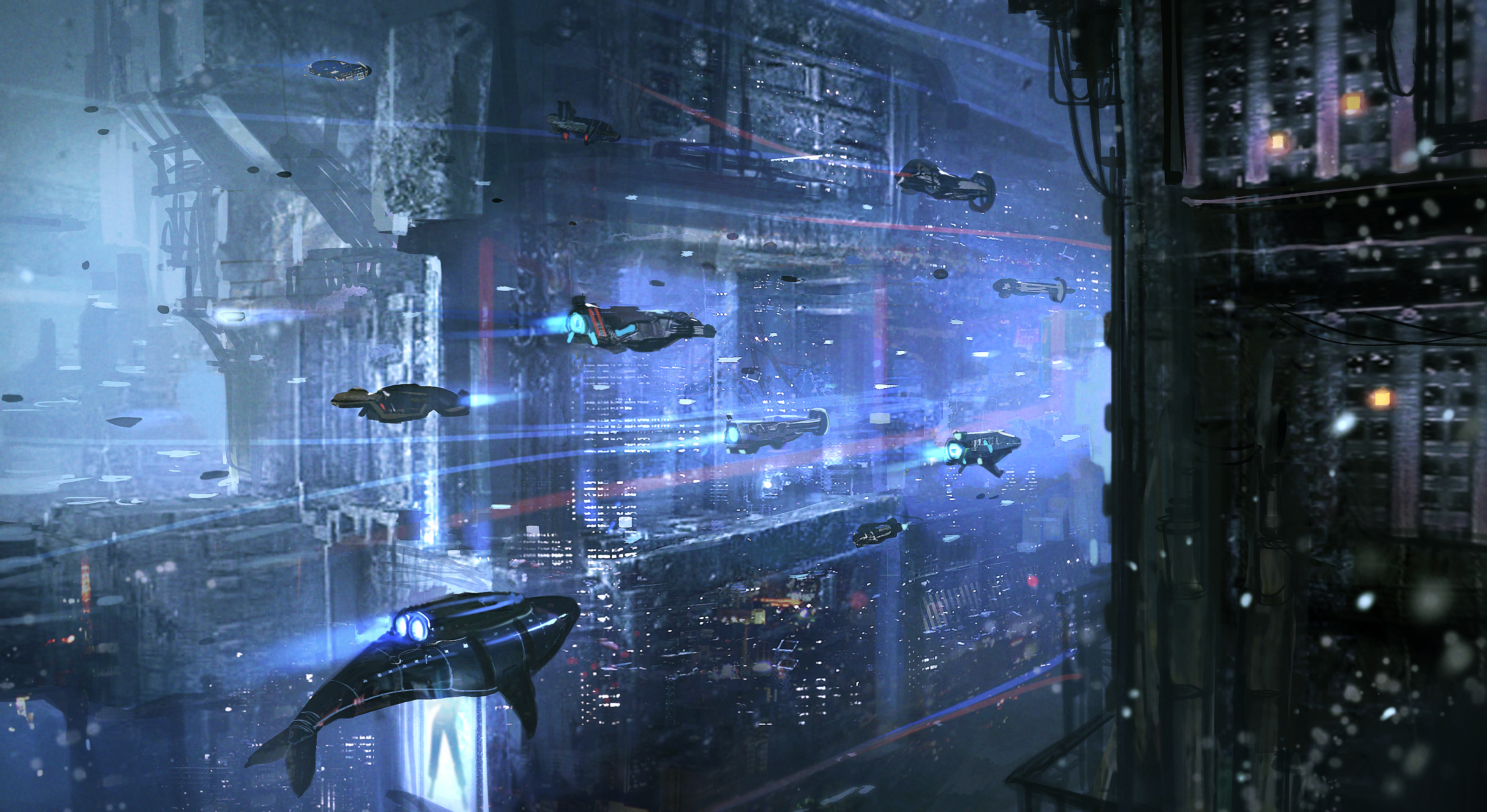 Sci Fi Underwater City - HD Wallpaper 