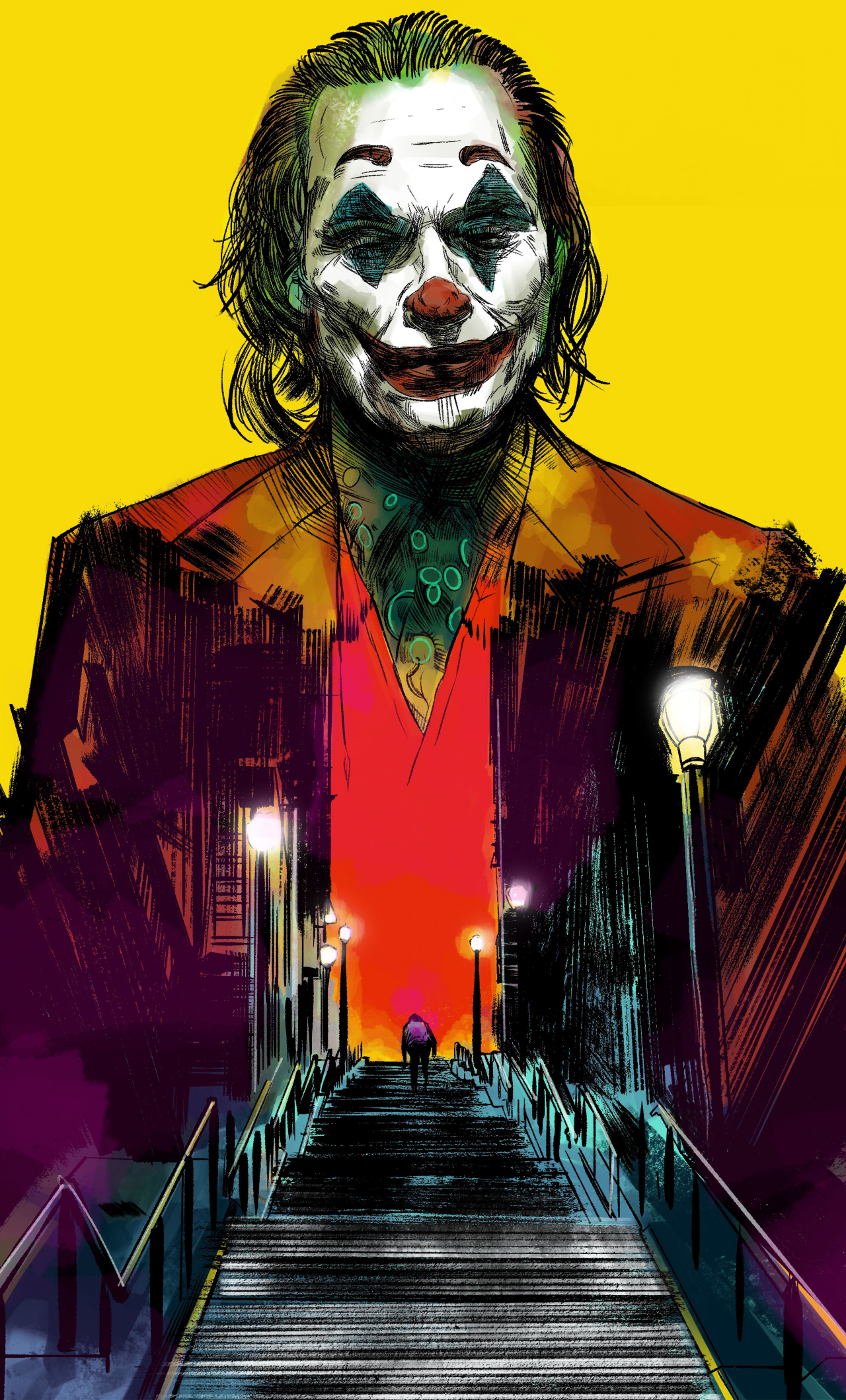 Joker Joaquin Phoenix Poster - HD Wallpaper 