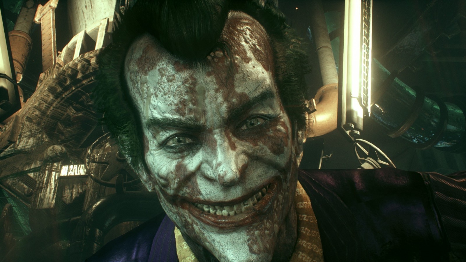 Joker, Batman, In-game, Smiling - Joker In Batman 2007 Game - 1600x900