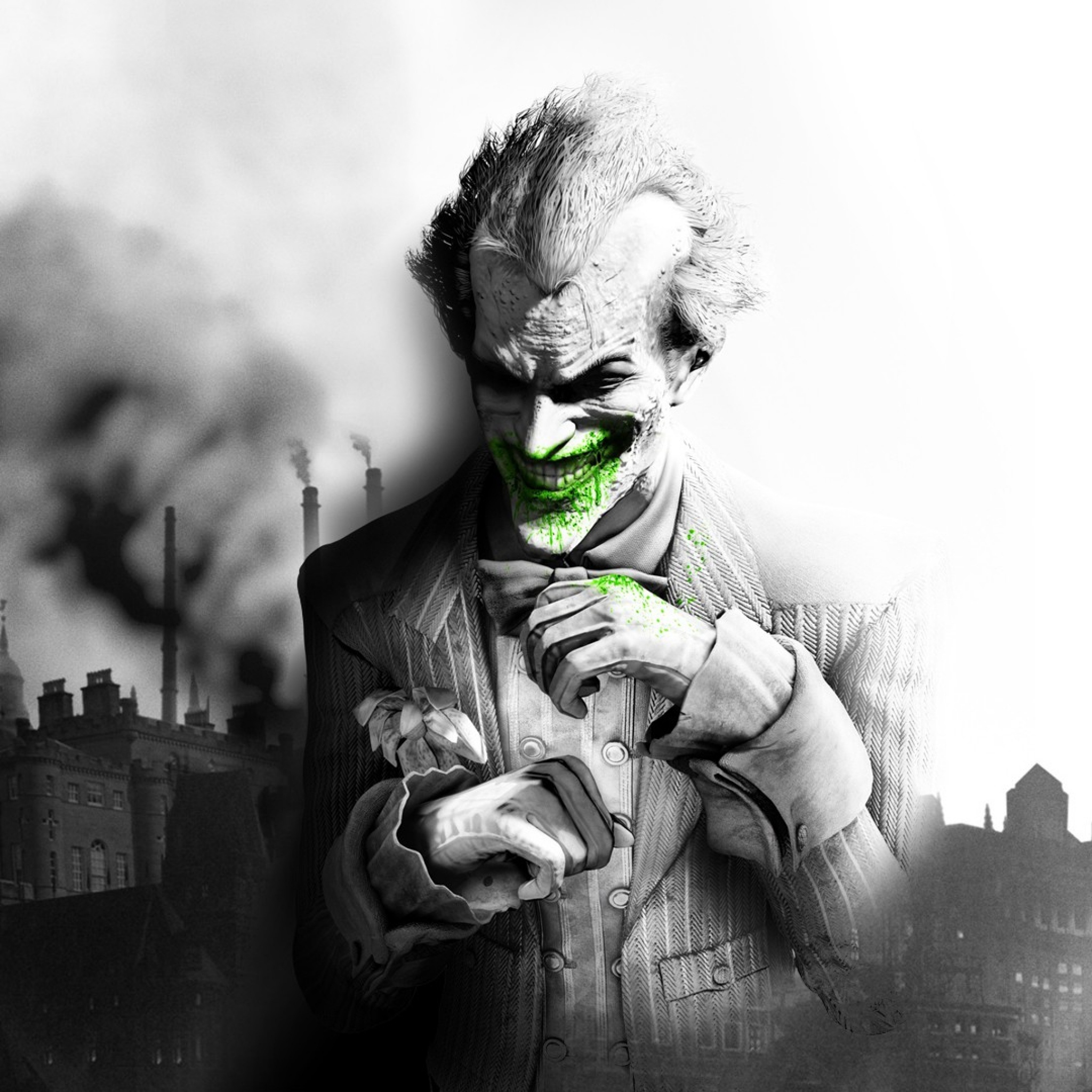 Joker Arkham City Wallpaper 2048x2048, - Joker Wallpaper Arkham City - HD Wallpaper 