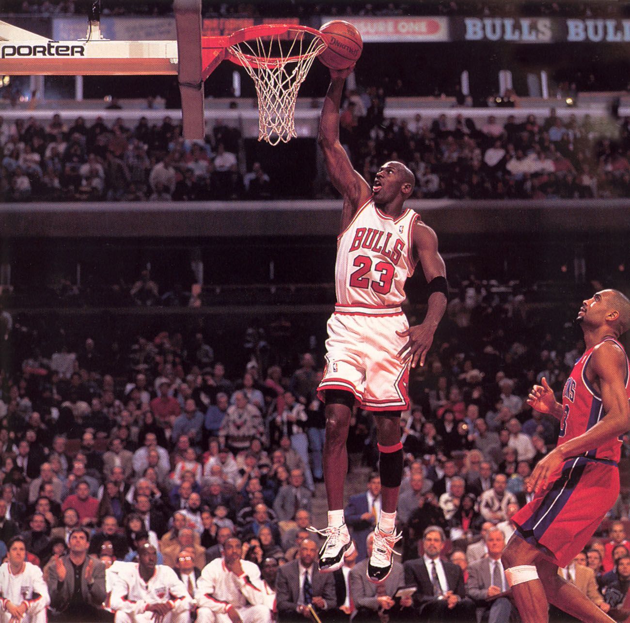 Michael Jordan Dunk Wallpaper - HD Wallpaper 