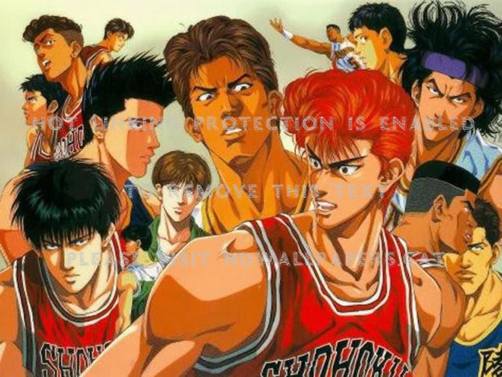 Team Shohoku And Regional Oponents Slamdunk - Serie De Basketball Anime - HD Wallpaper 