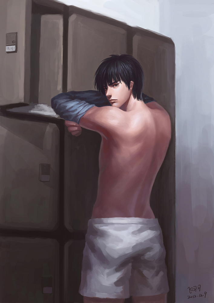 Male Anime Shirtless Realistic - HD Wallpaper 