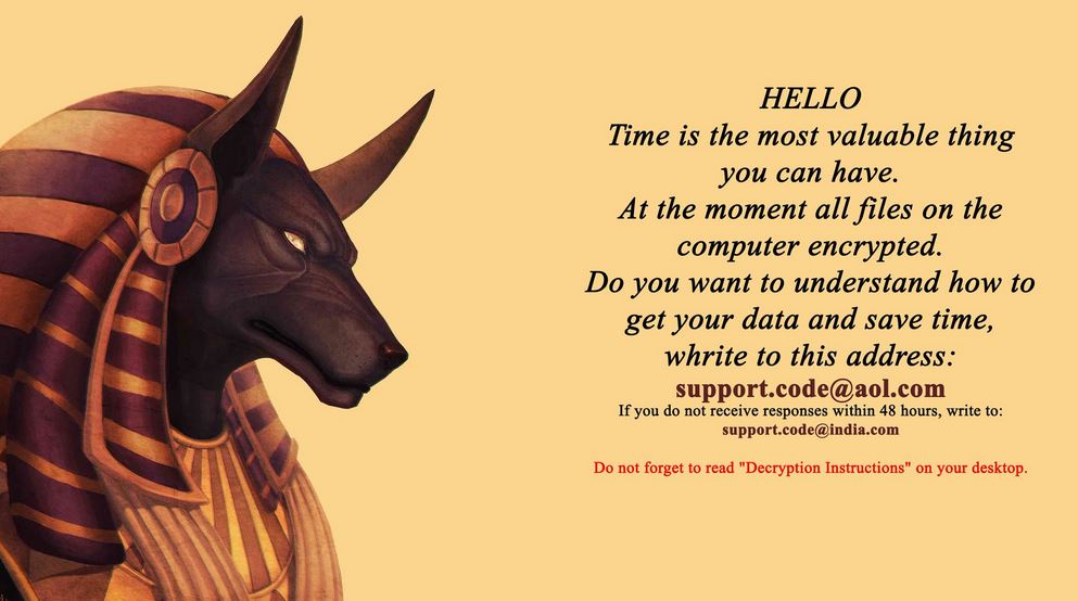 Anubis Ransomware Wallpaper Sensorstechforum - Anubis Ransomware - HD Wallpaper 