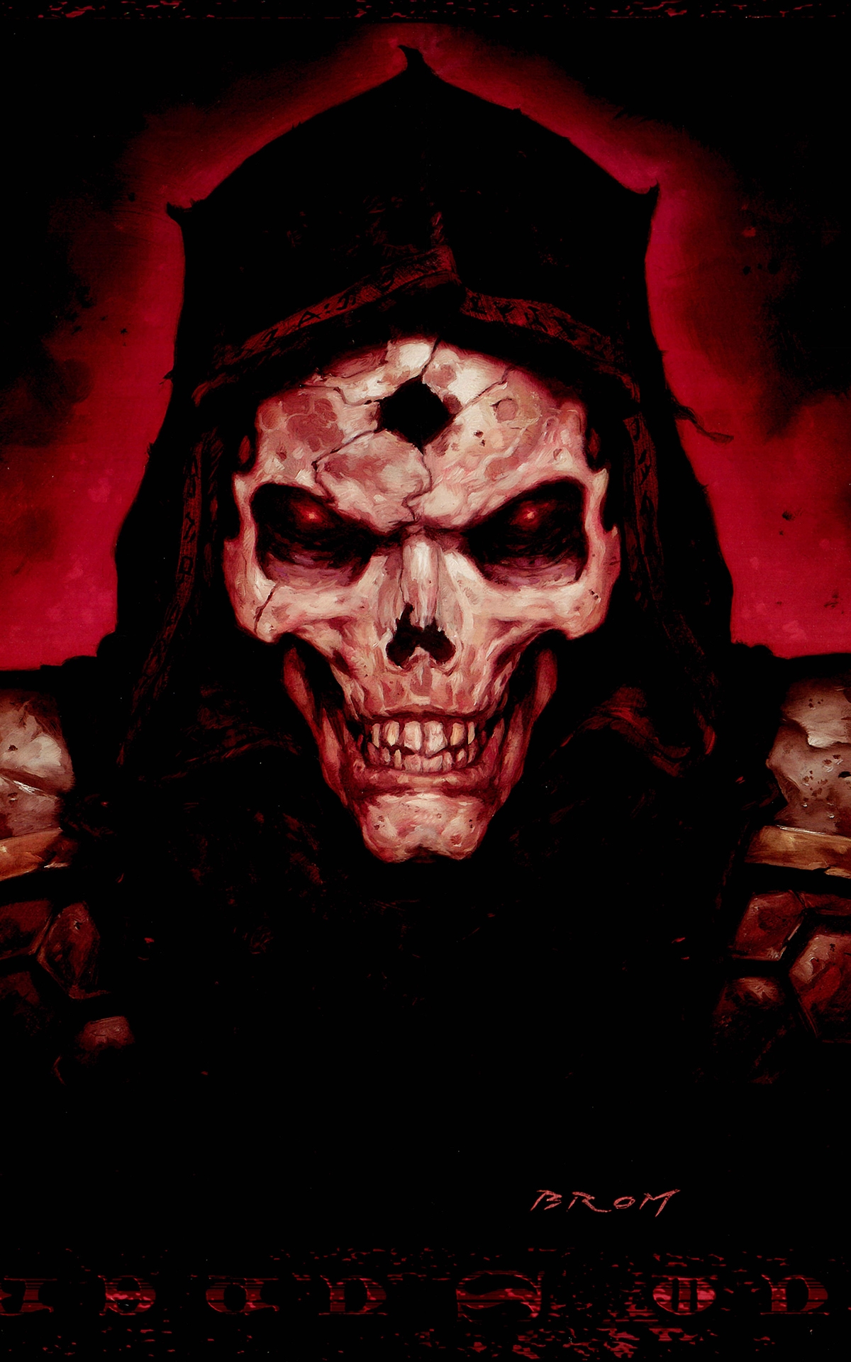 Evil Dark Skull Wallpaper - Diablo 2 Artwork - HD Wallpaper 