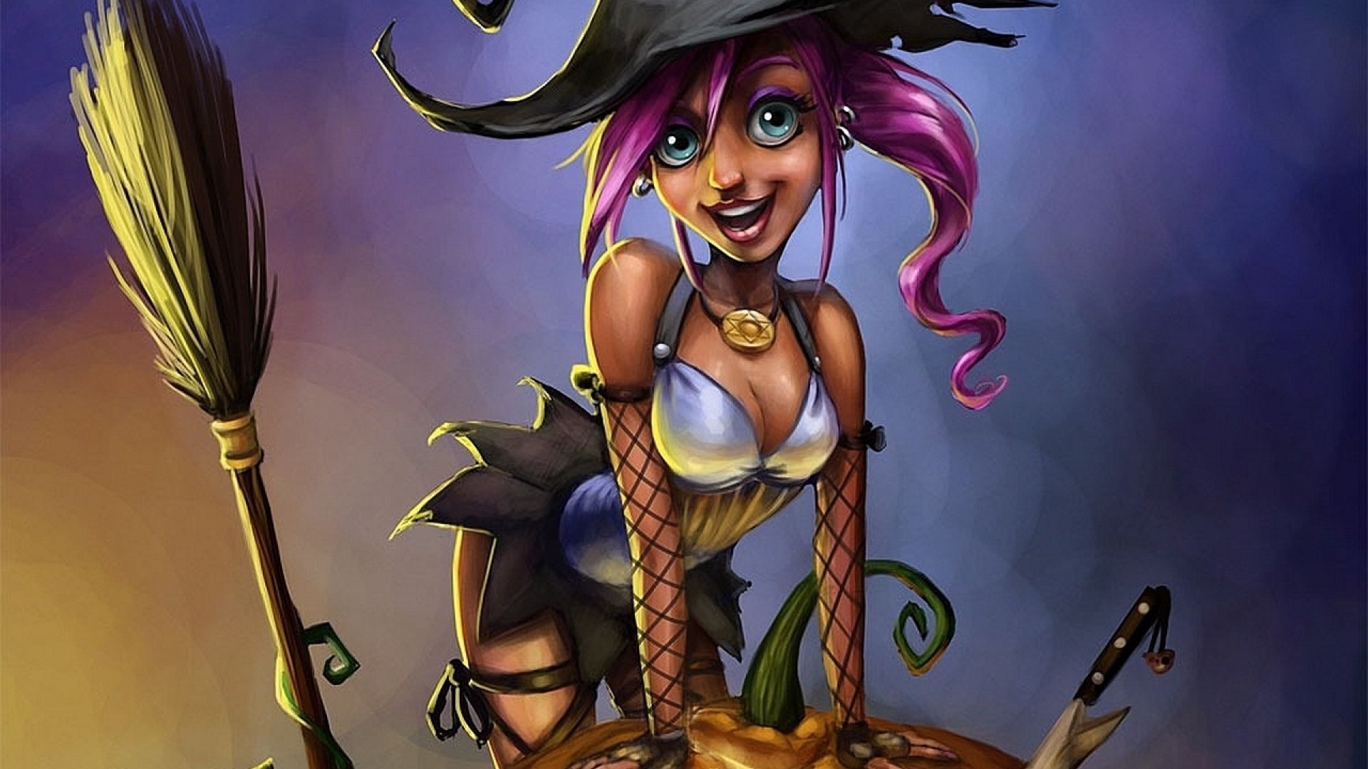 Sexy Witch Pinups - HD Wallpaper 