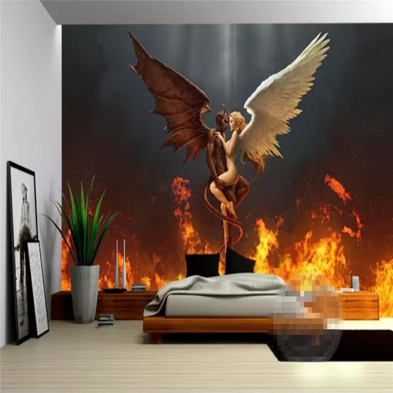 Angel And Devil Lover - HD Wallpaper 