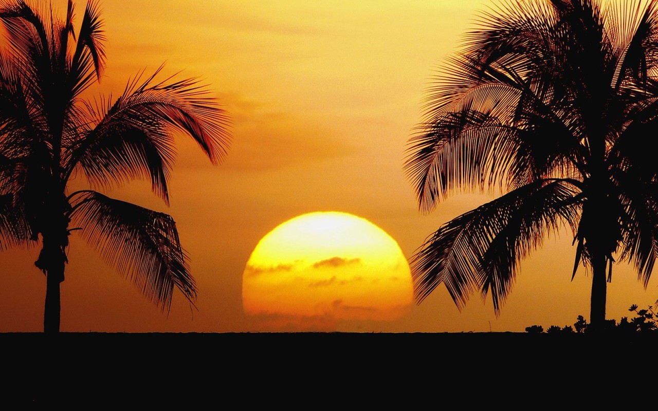 Beach Hawaii Landscape Sunset - HD Wallpaper 