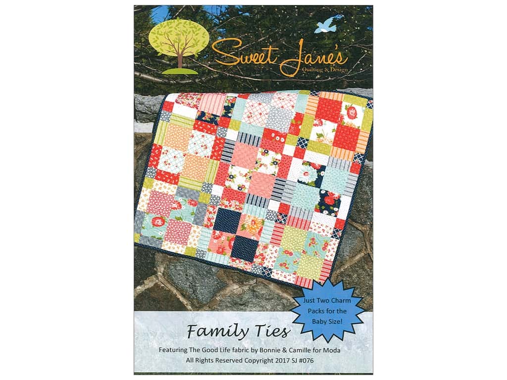 Sweet Jane S Designs Family Ties Pattern - Queen Size Quilt Patterns - HD Wallpaper 