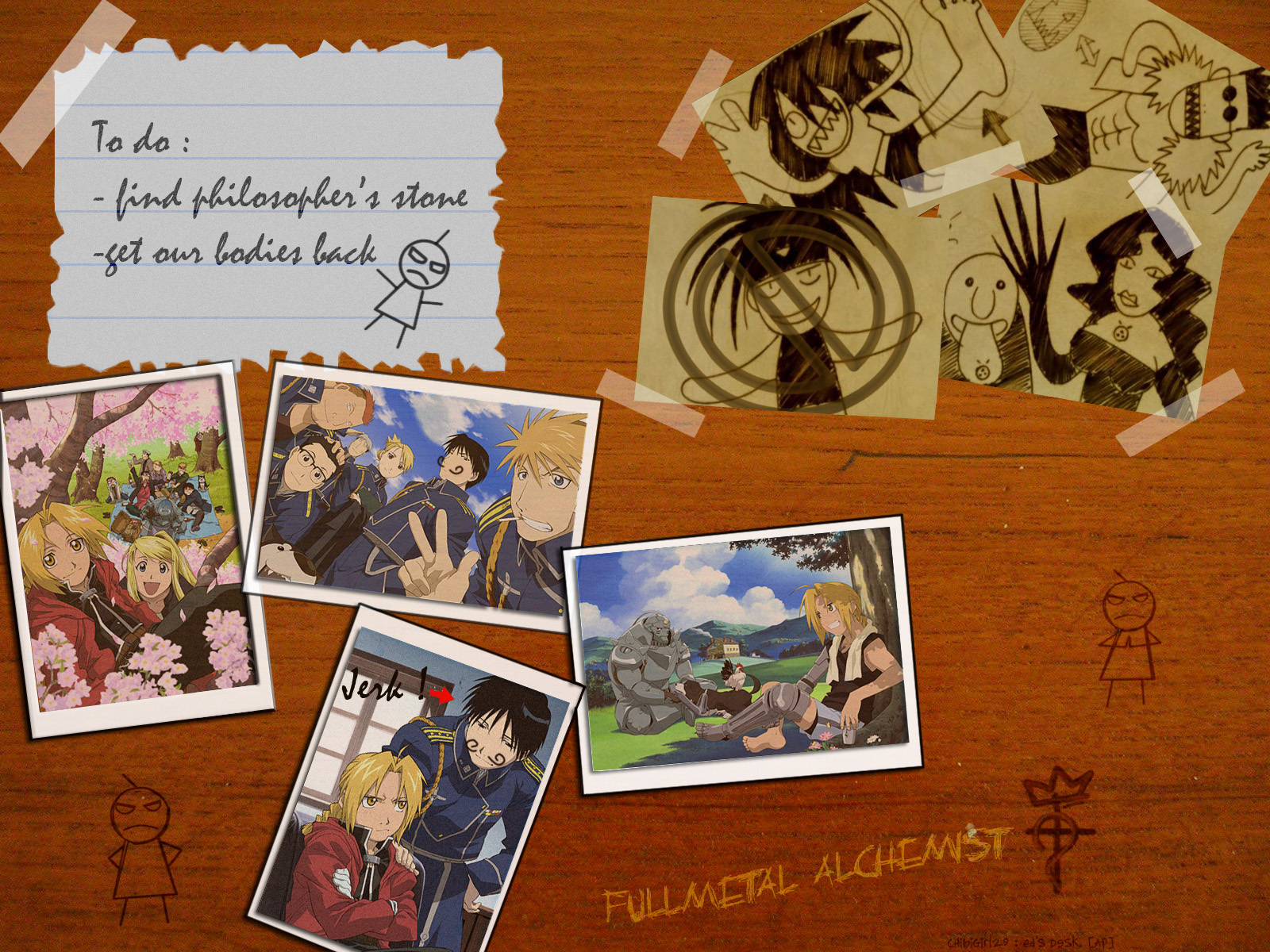 Ed S Desk - Fullmetal Alchemist Brotherhood Guidebook - HD Wallpaper 