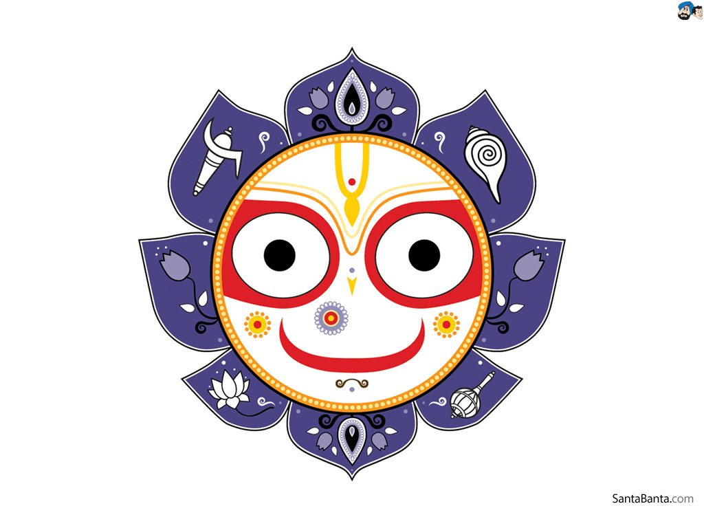 Lord Jagannath - Rangoli Designs Of Lord Jagannath - HD Wallpaper 