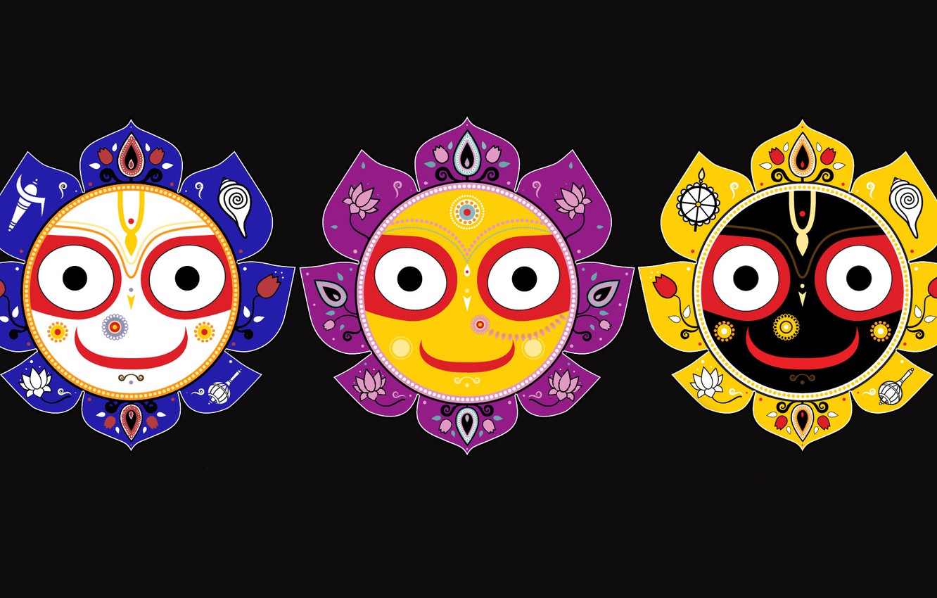 Photo Wallpaper Baladev, Jagannath, Subhatra, Rath - Jagannath - HD Wallpaper 
