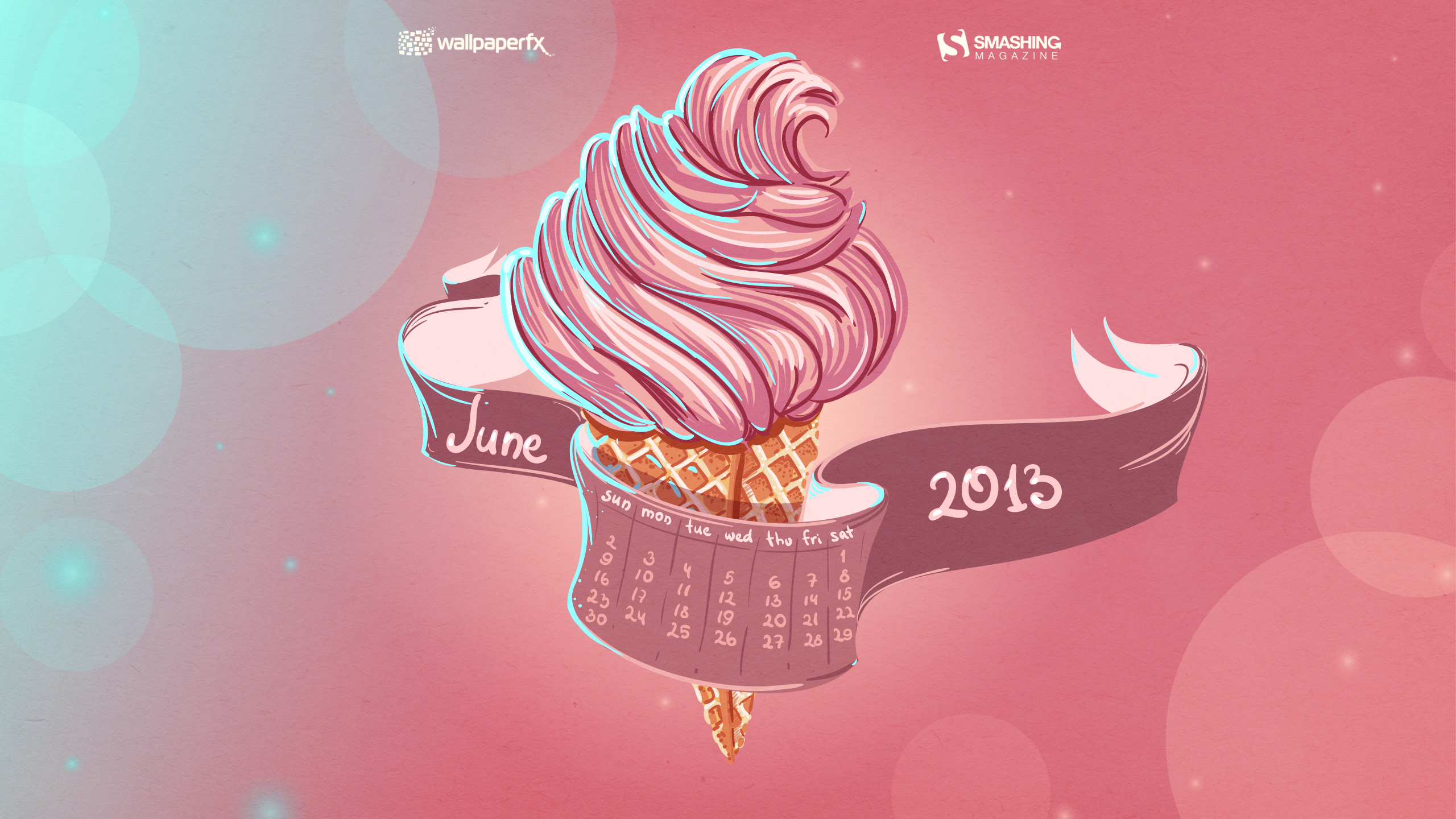 Calendar Ice Cream Design - HD Wallpaper 