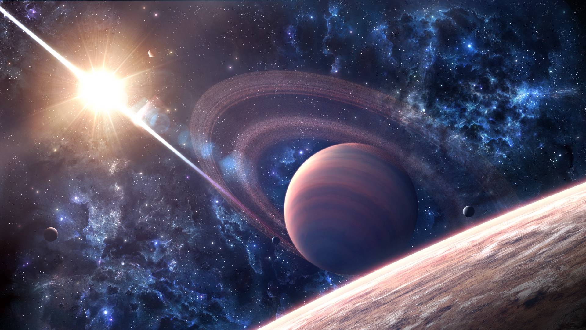Wallpaper Space, Galaxy, Saturn, Planet - Galaxy Saturn Backgrounds - HD Wallpaper 