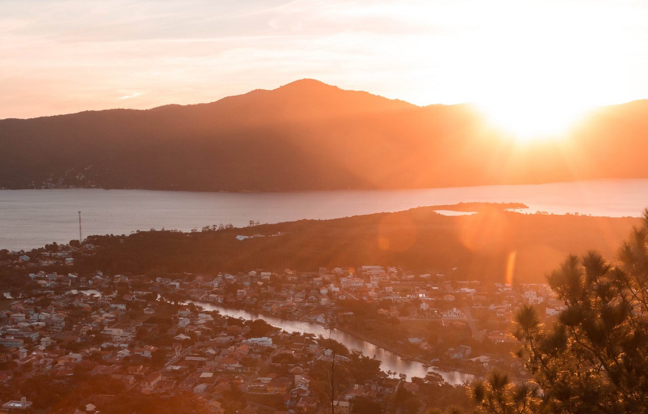 Photo Wallpaper Nature, Landscape, Sun - Loch - HD Wallpaper 