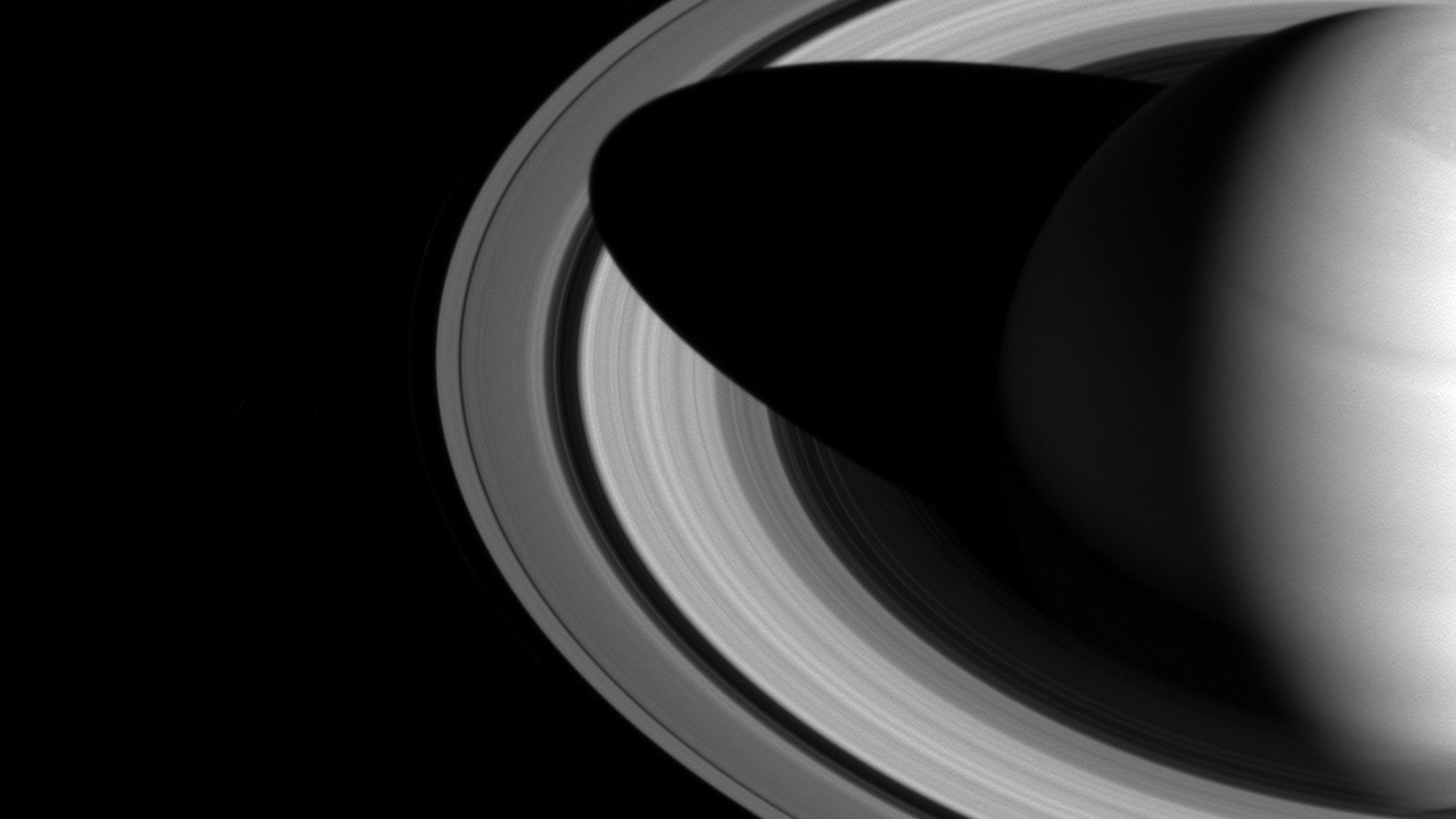 Black And White Saturn Hd - HD Wallpaper 