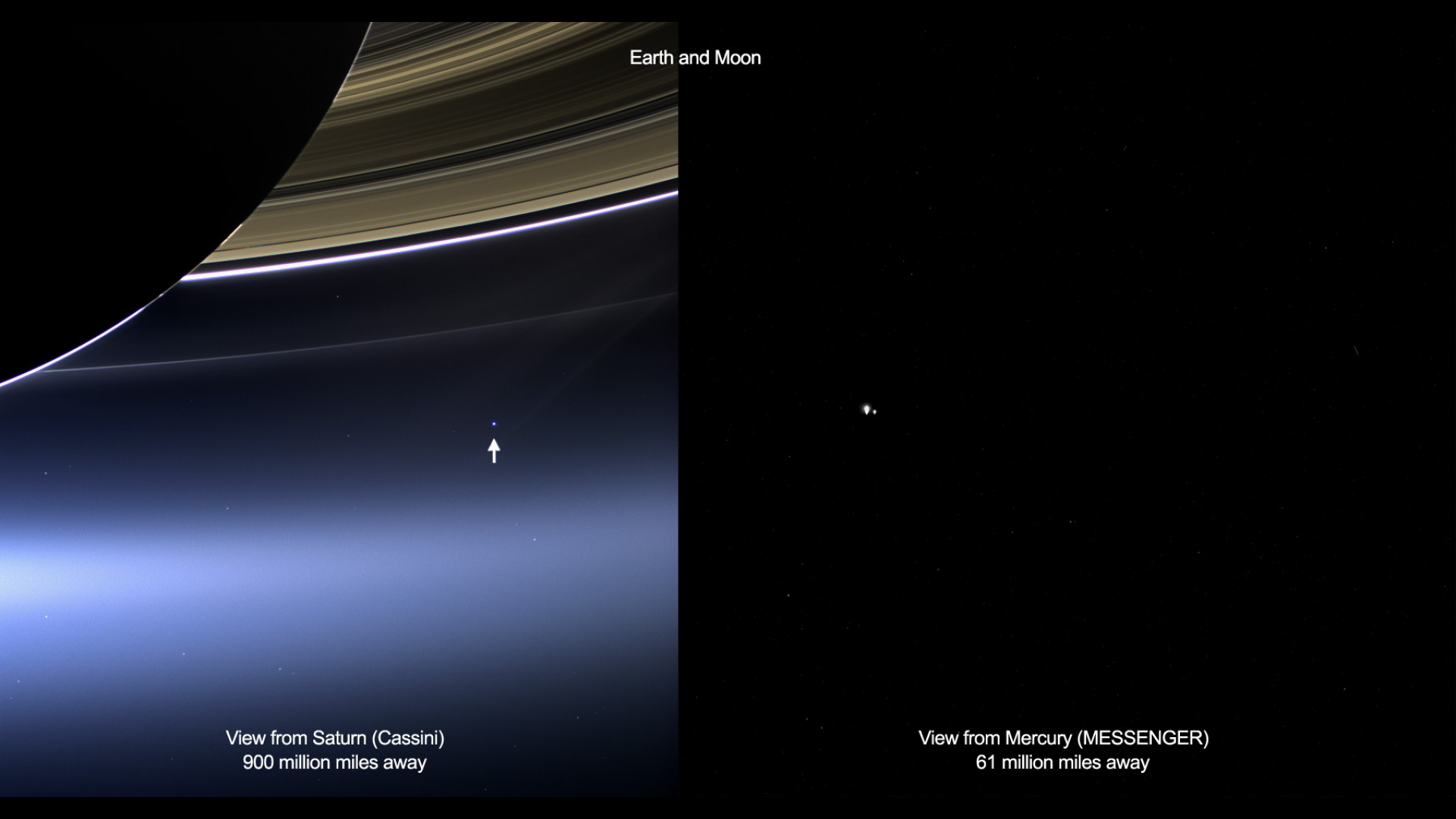Gsdfgsdg - Cassini Picture Of Earth - HD Wallpaper 