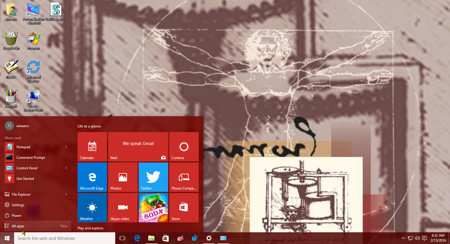 Leonardo - Microsoft Plus Windows 10 - HD Wallpaper 