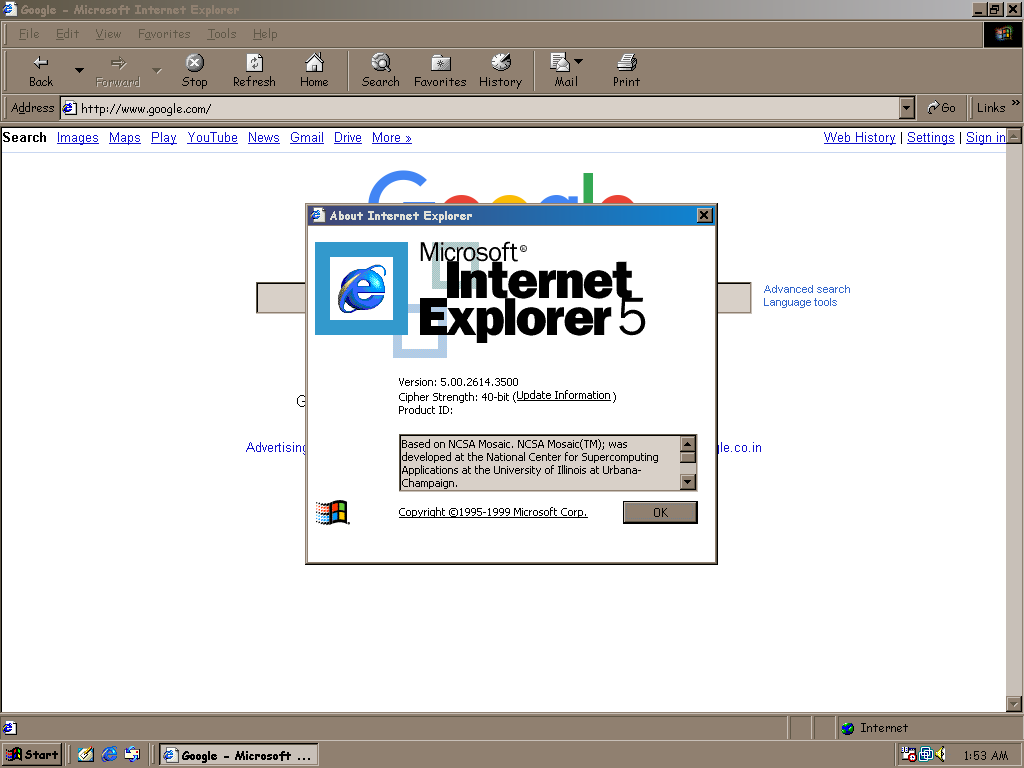 Win98 Ie Google - Internet Explorer 5 Windows 3.1 - HD Wallpaper 