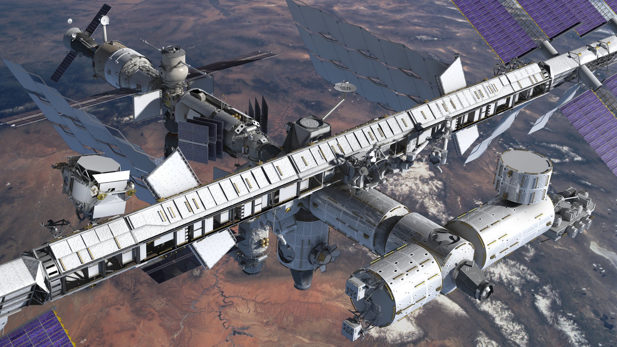 Wallpaper - Big Is The Space Station - HD Wallpaper 