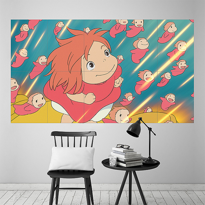 Ponyo Block Giant Wall Art Poster - Ponyo On The Cliff - HD Wallpaper 