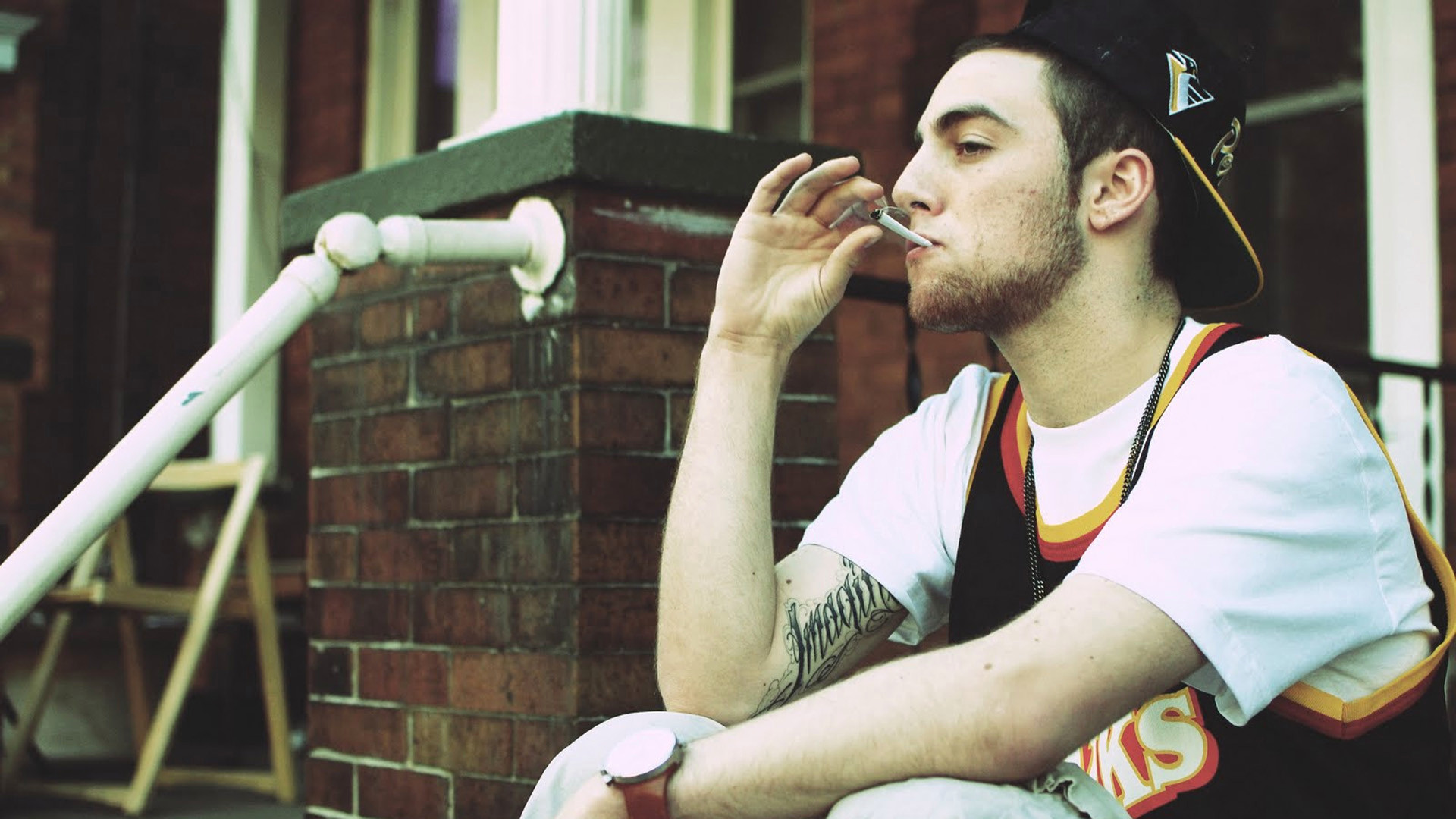 1920x1080, Iphone 5 Wallpaper Wiz Khalifa Mac Miller - Mac Miller Smoking Poster - HD Wallpaper 