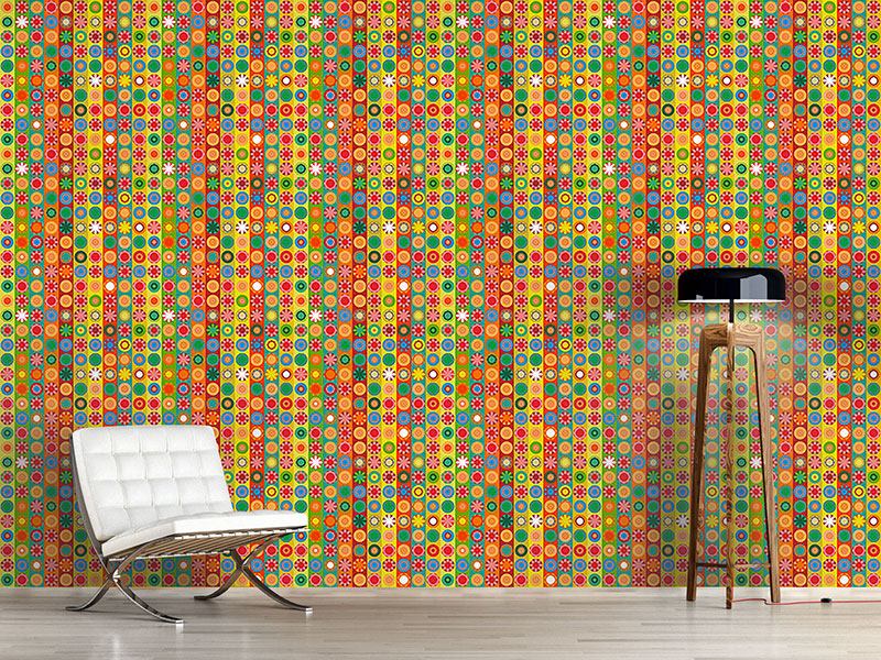 Design Wallpaper Flower Power Extreme - Papier Peint Escalier Colimaçon - HD Wallpaper 