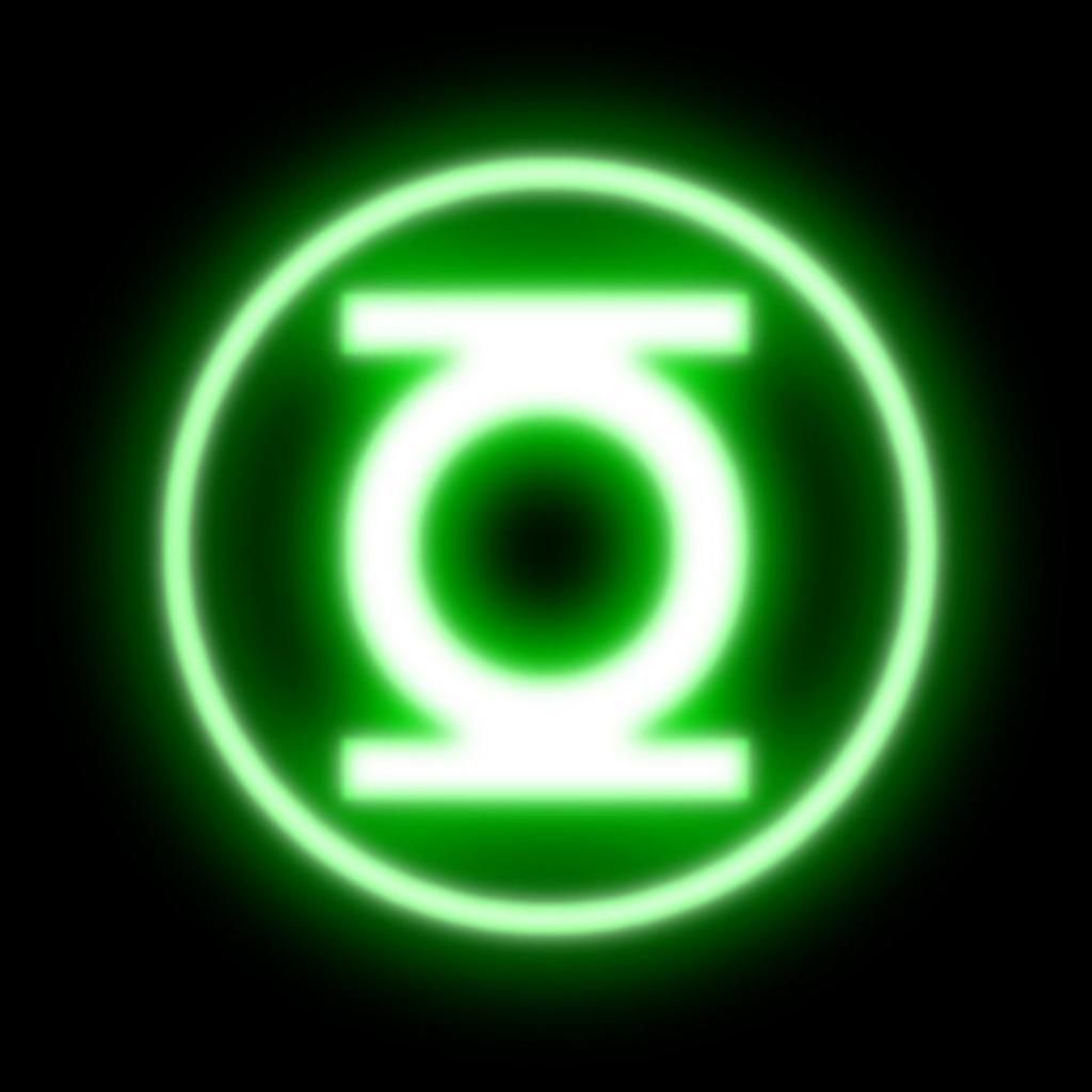 Green Lantern Logo Light - HD Wallpaper 