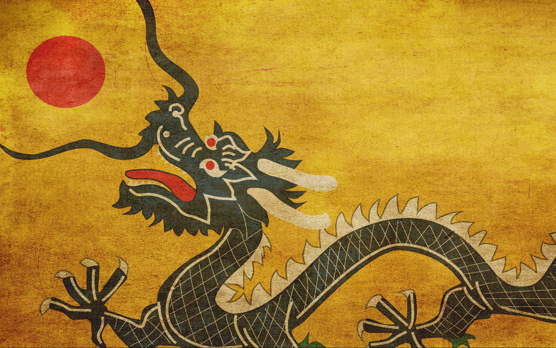Qing Dynasty Flag - HD Wallpaper 