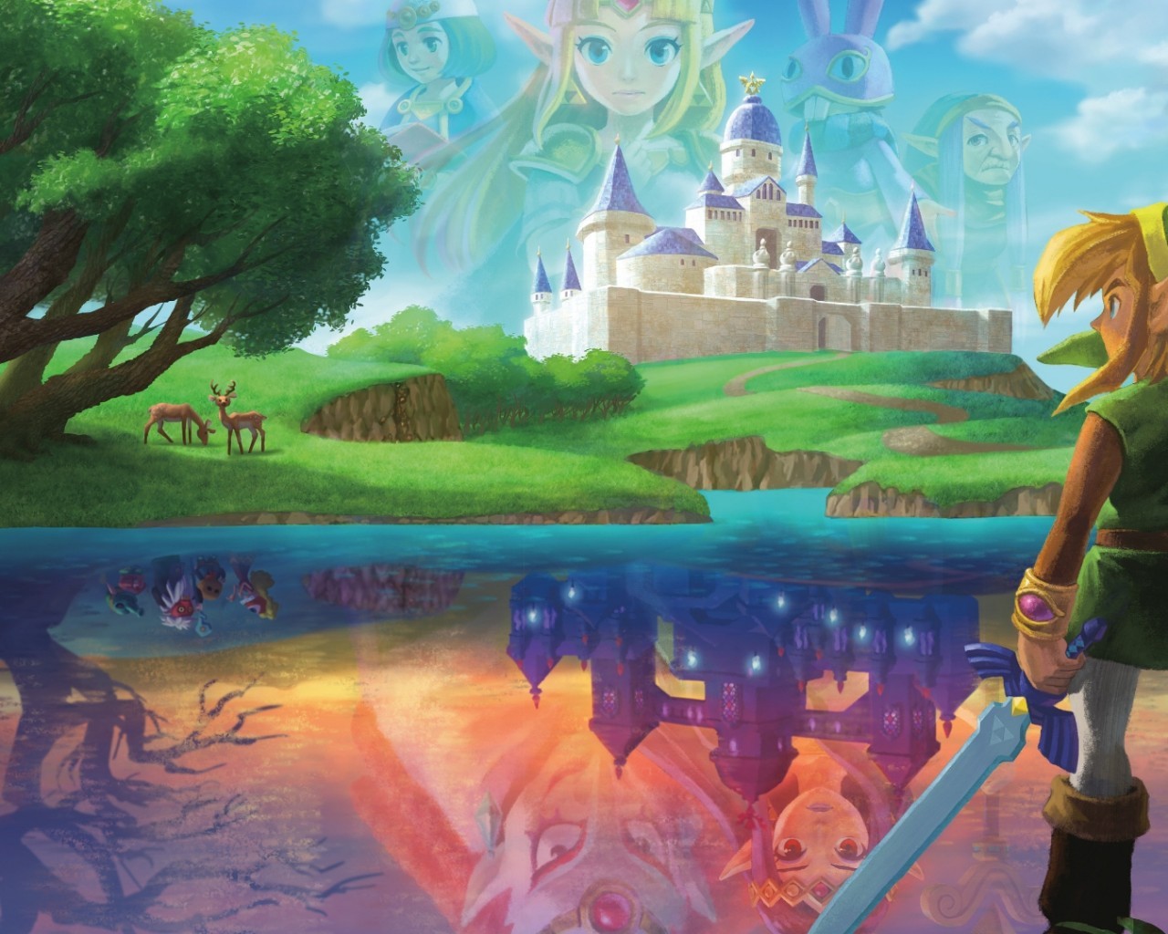 The Legend Of Zelda - Zelda A Link Between Worlds Poster - HD Wallpaper 