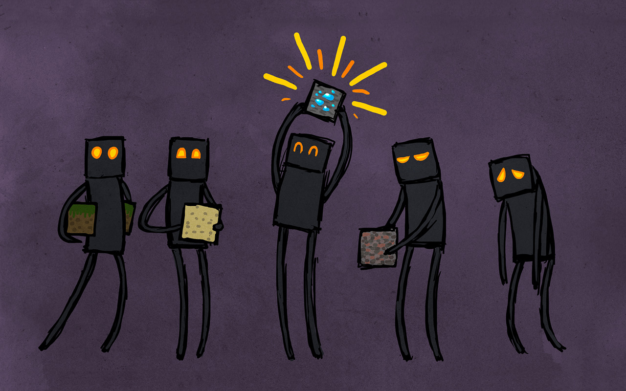 Minecraft Wallpaper In - Minecraft Ender Man Memes - HD Wallpaper 