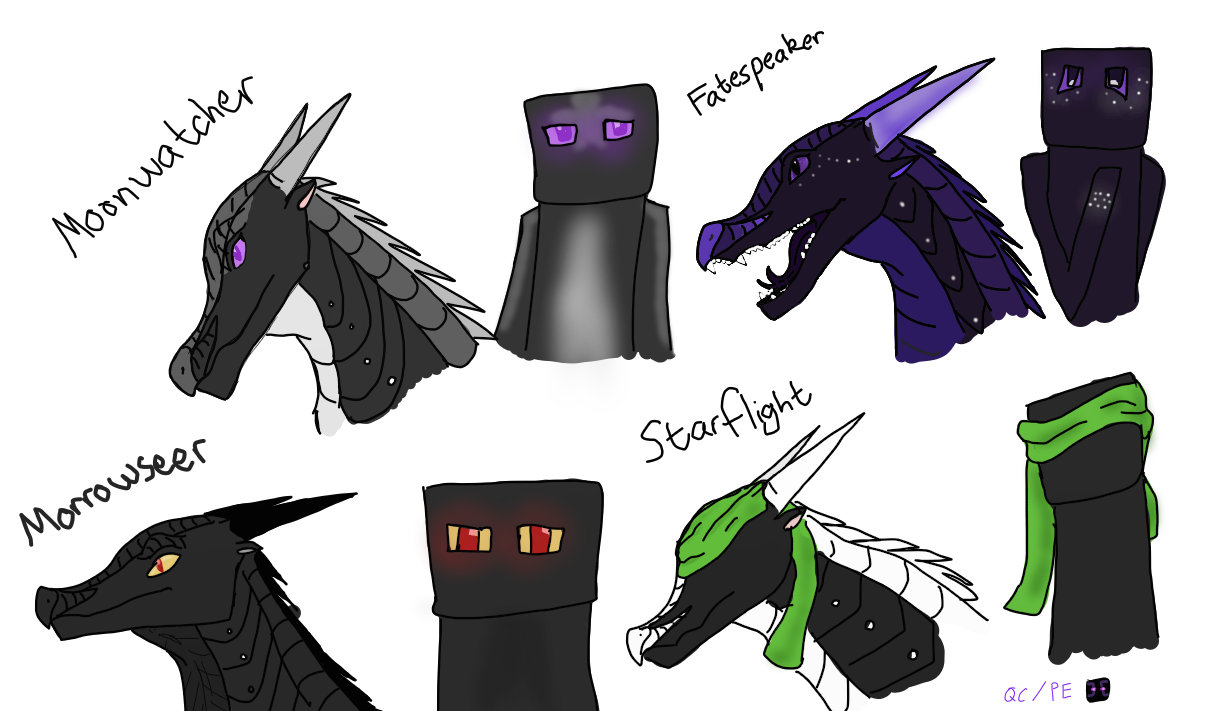 Nightwings As Endermen - Wings Of Fire Memes - HD Wallpaper 