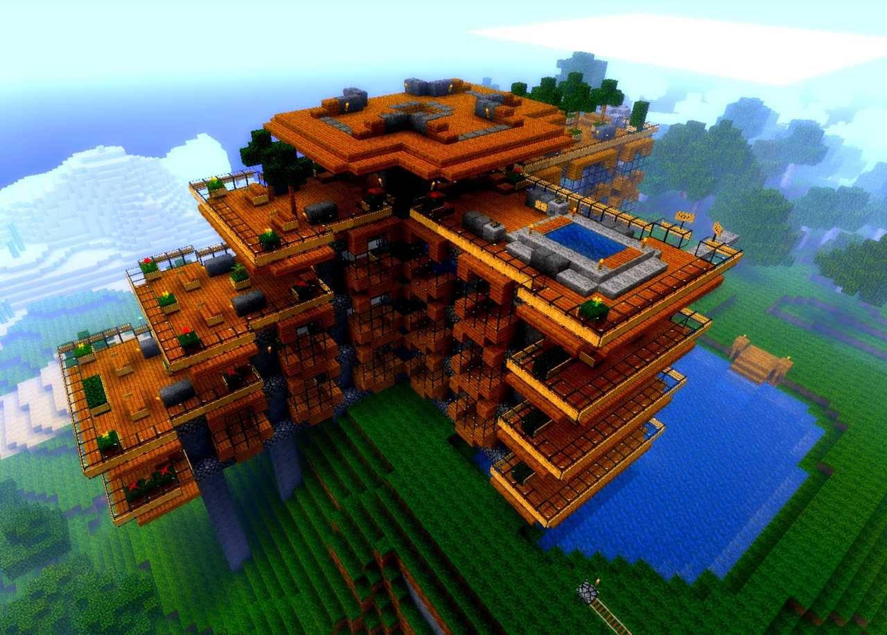 Minecraft Wallpapers Scenes From The Minecraft Game - Ideas Para Casas De Minecraft - HD Wallpaper 