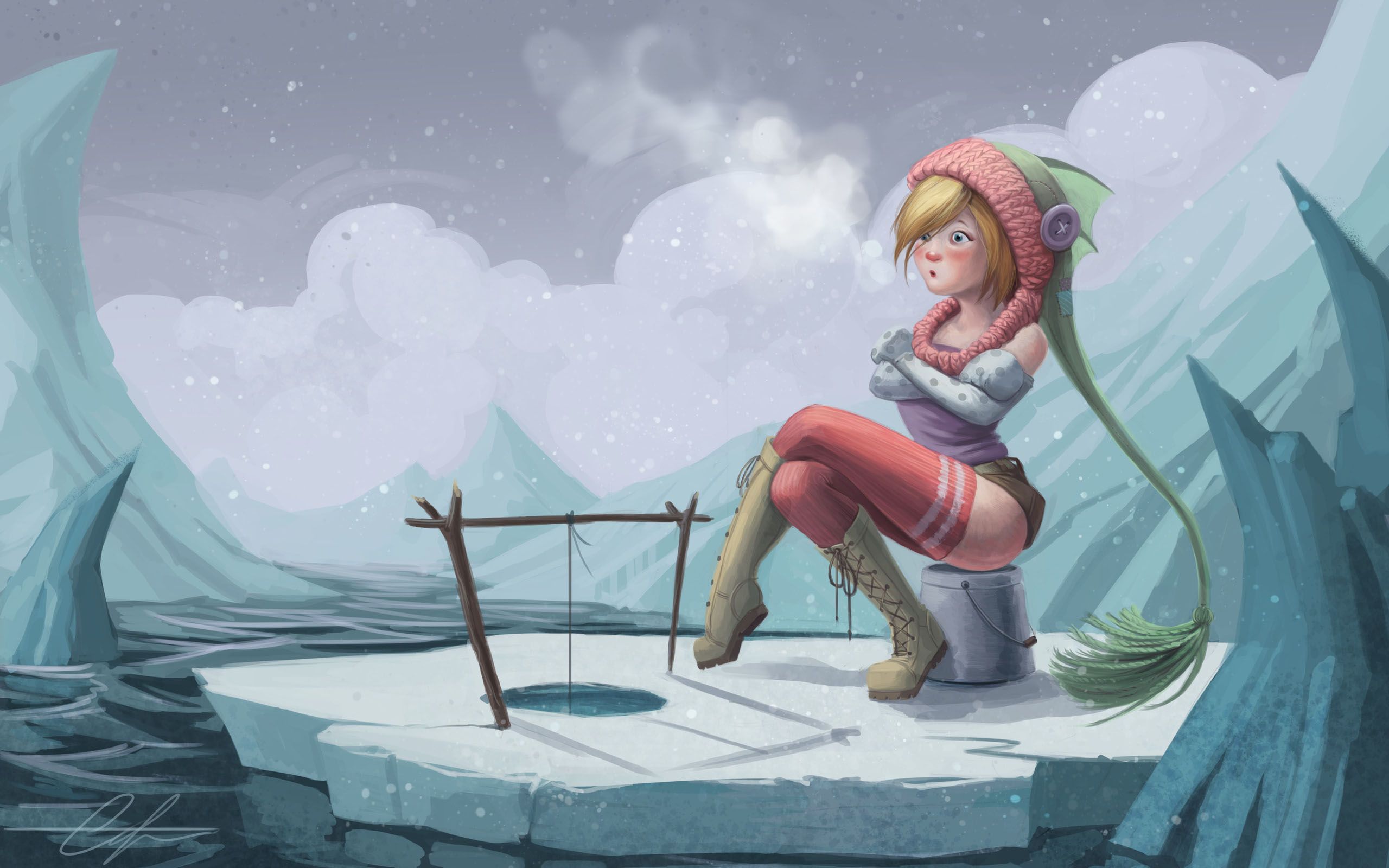 Fantasy Ice Fish - HD Wallpaper 