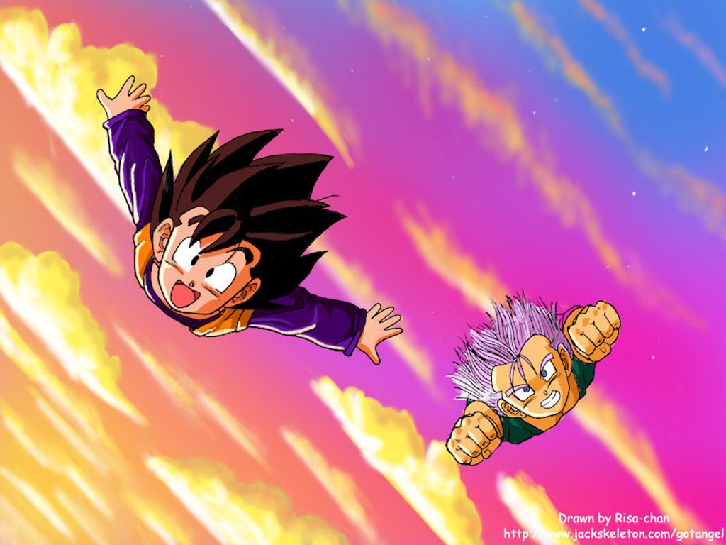 Pic Hwb16156 - Goten And Trunks Flying - HD Wallpaper 