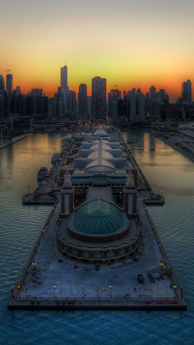 Chicago Skyline Iphone 7 - HD Wallpaper 