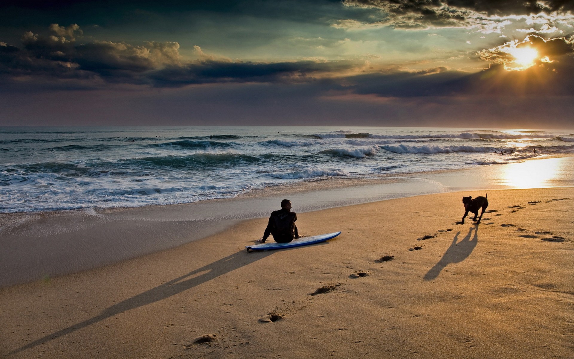 Surf Beach Desktop - HD Wallpaper 