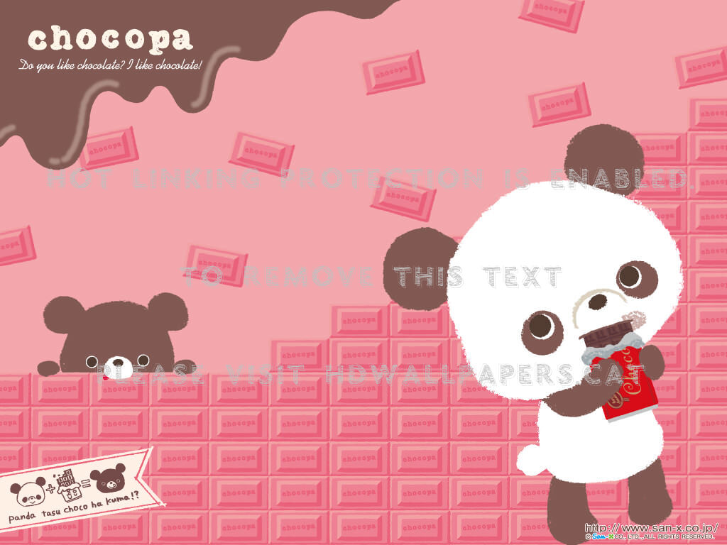 Chocoppa Pink Character Panda Cartoon San-x - Chocopa San X - HD Wallpaper 