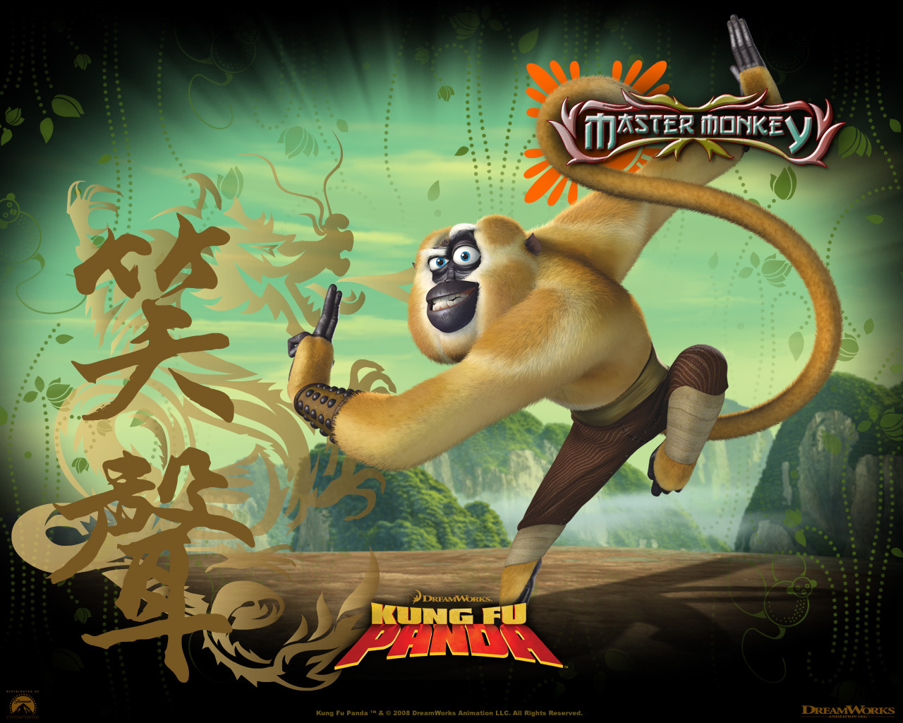 Monkey - Kung Fu Panda The Masters - HD Wallpaper 