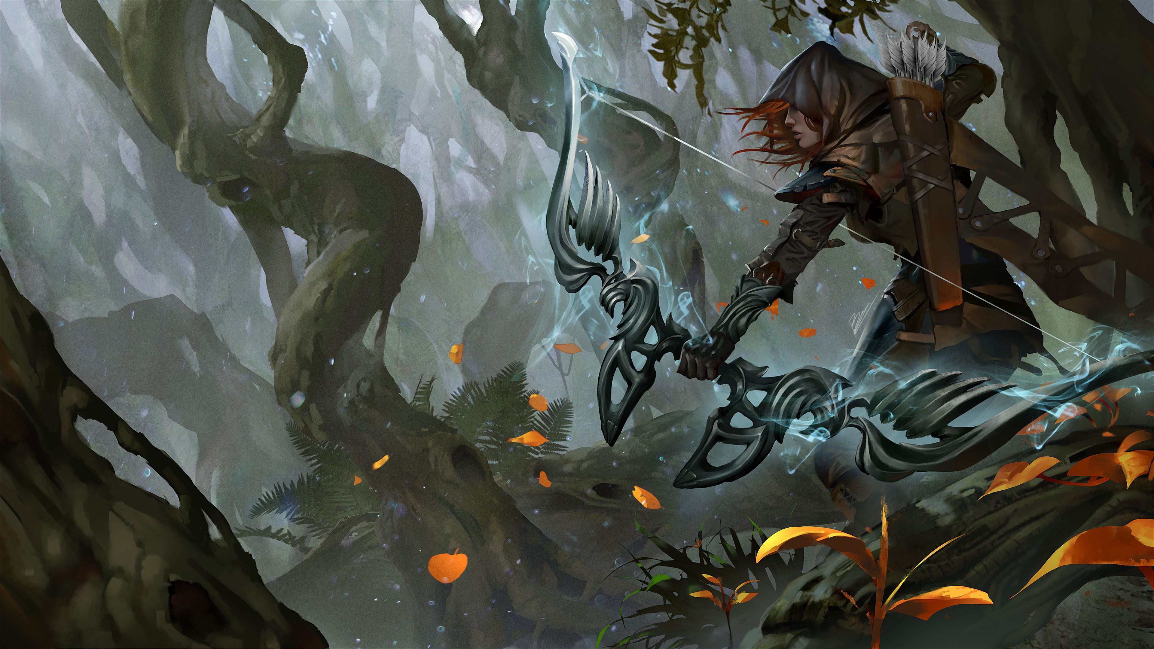 Fantasy Archer Backgrounds - HD Wallpaper 